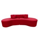 Ver imagem 7 de Sofá Modular Orgânico Monterrey 260cm + Puff Suede Vermelho
