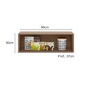 Ver imagem 4 de Conjunto 2 Aéreos e Balcão 120cm c/Tampo Etna - Carvalho Oak/Off White