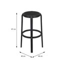 Ver imagem 3 de Banqueta Fitz Alta com Assento Simulando Rattan