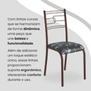 Ver imagem 7 de Conjunto Sala de Jantar Mesa Quadrada 70x70cm Tampo Mdp Off White 4 Cadeiras Paraty