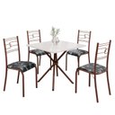 Ver imagem 2 de Conjunto Sala de Jantar Mesa Quadrada 70x70cm Tampo Mdp Off White 4 Cadeiras Paraty