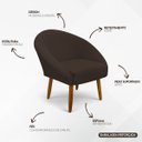 Ver imagem 3 de Poltrona Decorativa para Sala Recepção Manicure Consultório Stella Suede