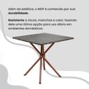 Ver mais imagens de Conjunto Sala de Jantar Mesa Quadrada 75x75cm Tampo Mdp Ardósia Indiana 4 Cadeiras Paraty