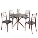 Ver imagem 2 de Conjunto Sala de Jantar Mesa Quadrada 75x75cm Tampo Mdp Ardósia Indiana 4 Cadeiras Paraty