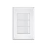 Interruptor Simples Triplo Fame Evidence com Placa 4x2 Branca - 1