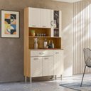 Ver imagem 1 de Armário para Cozinha 100% MDF 6 Portas Golden Plus Bege/Freijó/Soft