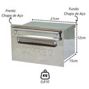 Ver imagem 2 de Caixa Correio Cartas Envelope Inox para Grade 15x21x12cm