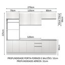 Ver imagem 5 de Cozinha Completa Viena 10 Portas 3 Gavetas Branca Madesa