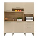 Ver imagem 1 de Armário de Cozinha Compacta 6 Portas e 2 Gavetas 180cm Dali Freijó/vanilla - Pallazio