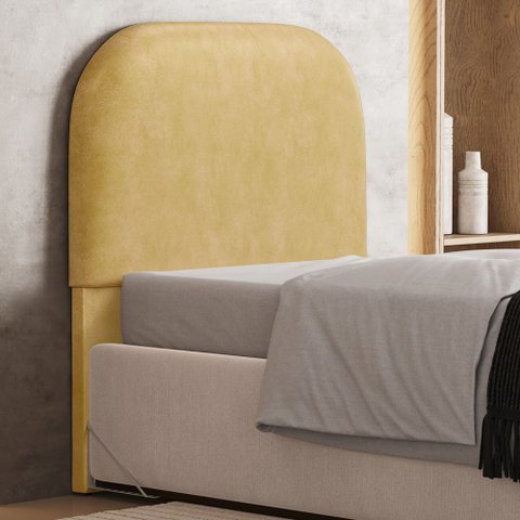 Cabeceira Cama Box 100cm Orgânica Lanna W01 Couríssimo Fendi - Lyam Decor