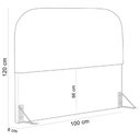 Ver imagem 5 de Cabeceira Cama Box 100cm Orgânica Lanna W01 Couríssimo Fendi - Lyam Decor