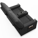 Ver mais imagens de Poltrona de Cinema Reclinável 2 Lugares Baú Usb Mallie Fh9 Linho Grafite - Mpozenato