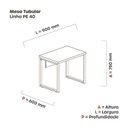 Ver imagem 3 de Escrivaninha Madeira 900x600x750mm M900PE40TUB 90cm Industrial Nogueira Casablanca e Preto Bege