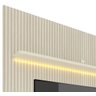 Painel para TV 1.8 Ripado com LED Requinte Off White - Gelius Móveis - 3