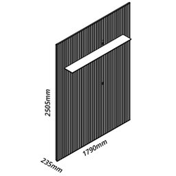 Painel para TV 1.8 Ripado com LED Requinte Off White - Gelius Móveis - 5