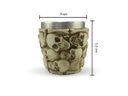 Ver imagem 2 de Kit 4 Copos Shot Dose Colecionável Decorativo Em Aço Inox Resina Para Tequila Whisky Vodka Cor: 2 cl