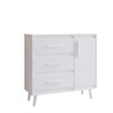 Ver imagem 1 de Cômoda Sapateira Mila 3 Gavetas 1 Porta - Branco Móblis