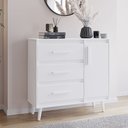 Ver imagem 2 de Cômoda Sapateira Mila 3 Gavetas 1 Porta - Branco Móblis