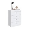 Comoda 4 Gavetas Gabinete Secreto Branco Lock By Art In Moveis - 4