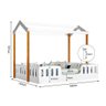 Cama Casal Casinha Montessoriana Ágatha - Branco/Mel - Cor: Branco - 2