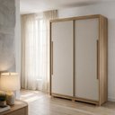 Ver imagem 1 de Guarda-Roupa MDF Solteiro Doha Intense 1,6 m 2 Portas de Correr Moderno Espaçoso Quarto Elegante: na