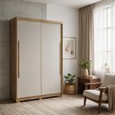 Ver imagem 6 de Guarda-Roupa MDF Solteiro Doha Intense 1,6 m 2 Portas de Correr Moderno Espaçoso Quarto Elegante: na