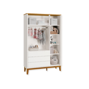 Ver imagem 3 de Guarda Roupa Infantil Boom 3 Portas 3 Gavetas Branco Fosco/ Savana