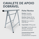 Ver imagem 3 de Cavalete de Apoio Metálico 80x80cm 32mm até 100kg