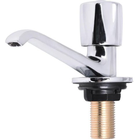 Torneira para Lavatório C50 Liege 1-4 de Volta de Mesa Metal Fixa Inox Alavanca Liege Cosmetics