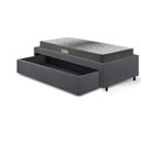Ver mais imagens de Base Box Cama Solteiro Sapateira Suede Cinza e Colchão Dual Firm Ecoflex 88x188