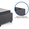 Base Box Cama Solteiro Sapateira Suede Cinza e Colchão Dual Firm Ecoflex 88x188 - 2