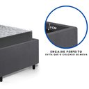 Ver imagem 2 de Base Box Cama Solteiro Sapateira Suede Cinza e Colchão Dual Firm Ecoflex 88x188