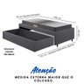 Base Box Cama Solteiro Sapateira Suede Cinza e Colchão Dual Firm Ecoflex 88x188 - 5