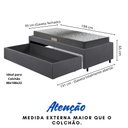 Ver imagem 5 de Base Box Cama Solteiro Sapateira Suede Cinza e Colchão Dual Firm Ecoflex 88x188