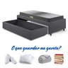 Base Box Cama Solteiro Sapateira Suede Cinza e Colchão Dual Firm Ecoflex 88x188 - 12