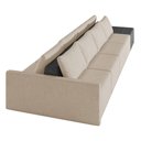 Ver imagem 5 de Sofá Ilha 4 Lugares Living 512cm Modulado Lary Linho Pu Pto K01 Cor Bege