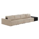Ver imagem 1 de Sofá Ilha 4 Lugares Living 512cm Modulado Lary Linho Pu Pto K01 Cor Bege