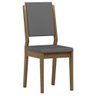 Cadeira para Mesa de Jantar Carol Kit 2 Peças Imbuia Veludo Cinza - New Ceval - 2