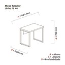 Ver imagem 3 de Escrivaninha Madeira 90x60x75cm M900PE40TUB 90cm Industrial Grafito e Preto Cinza