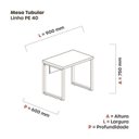 Ver imagem 3 de Escrivaninha Madeira 900x600x750mm M900PE40TUB 90cm Industrial Noce Naturalle e Preto Marrom/Marromle