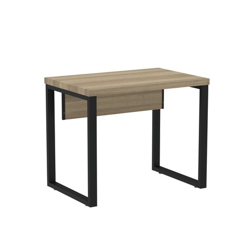 Escrivaninha Madeira 900x600x750mm M900PE40TUB 90cm Industrial Noce Naturalle e Preto Marrom/Marromle
