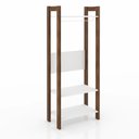 Ver imagem 1 de Armario Closet Az1029 Branco / Nogal - Tecnomobili