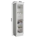 Ver imagem 3 de Cristaleira 1 Porta com Vidro 60cm Sevilha 100% MDF Branco/Ártico