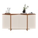 Ver imagem 3 de Buffet Aparador Flow Sense 4 Portas Off White/Freijó – EJ Móveis