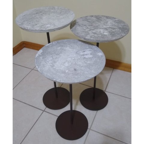 Mesa Lateral para Sala de Estar 30cm Norina Marrom