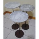Ver imagem 1 de Mesa Lateral para Sala de Estar 100% MDF 30cm Norina Marrom