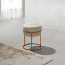 Ver imagem 3 de Puff Banqueta Riad Redondo Argola em Metal Resistente Veludo