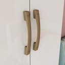 Ver imagem 5 de Guarda-Roupa Solteiro 3 Portas 2 Gavetas MDP Henn Açaí 180,5x91x46,5cm Off White/Cinamomo