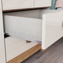 Ver imagem 7 de Guarda-Roupa Solteiro 3 Portas 2 Gavetas MDP Henn Açaí 180,5x91x46,5cm Off White/Cinamomo