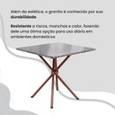 Ver mais imagens de Conjunto Sala de Jantar Mesa Quadrada 75x75cm Tampo Granito Ocre 4 Cadeiras Paraty Marrom/Paraopeba